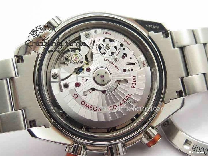 0320 Sophisticated Planet Ocean Master Chronometer Chrono SS OM 1:1 Best Edition Orange On SS Bracelet A 8156